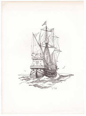 St. Paul's Ship by Gordon Grant